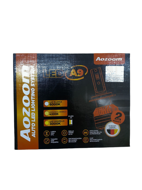 Luces LED Aozoom Caja Negra - Luz Blanca con Amarilla